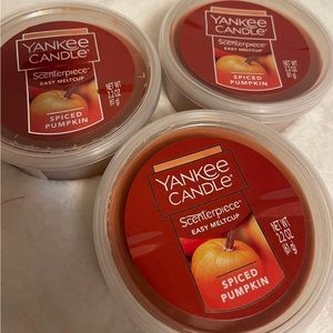 Yankee Candle Easy Melt Cups x 3 New  Spiced Pumpkin